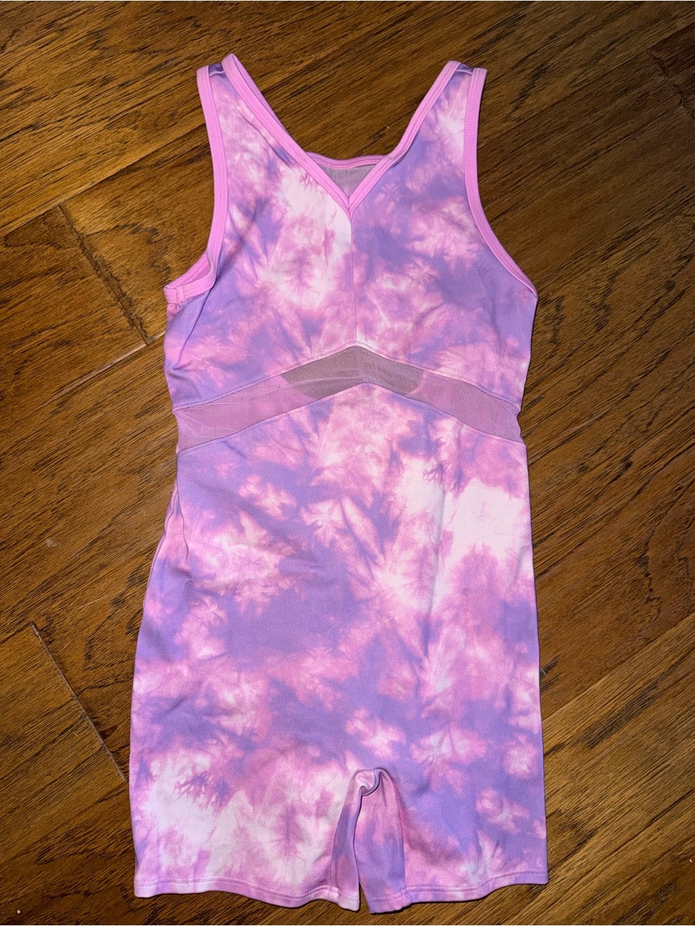 More Than Magic Pink Tie-Dye Active Romper‎ Top
